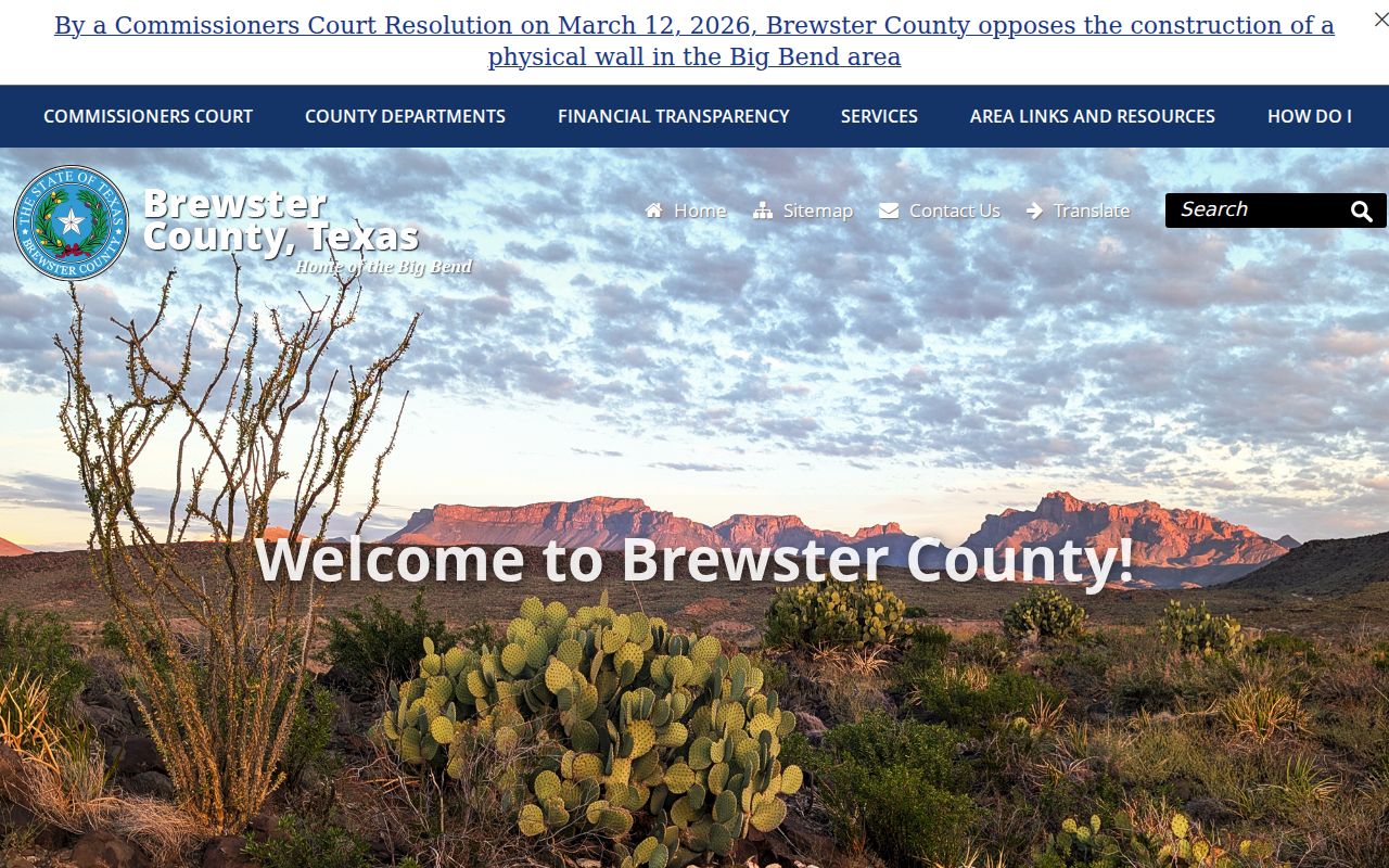 Brewster County criminal history county government gateway