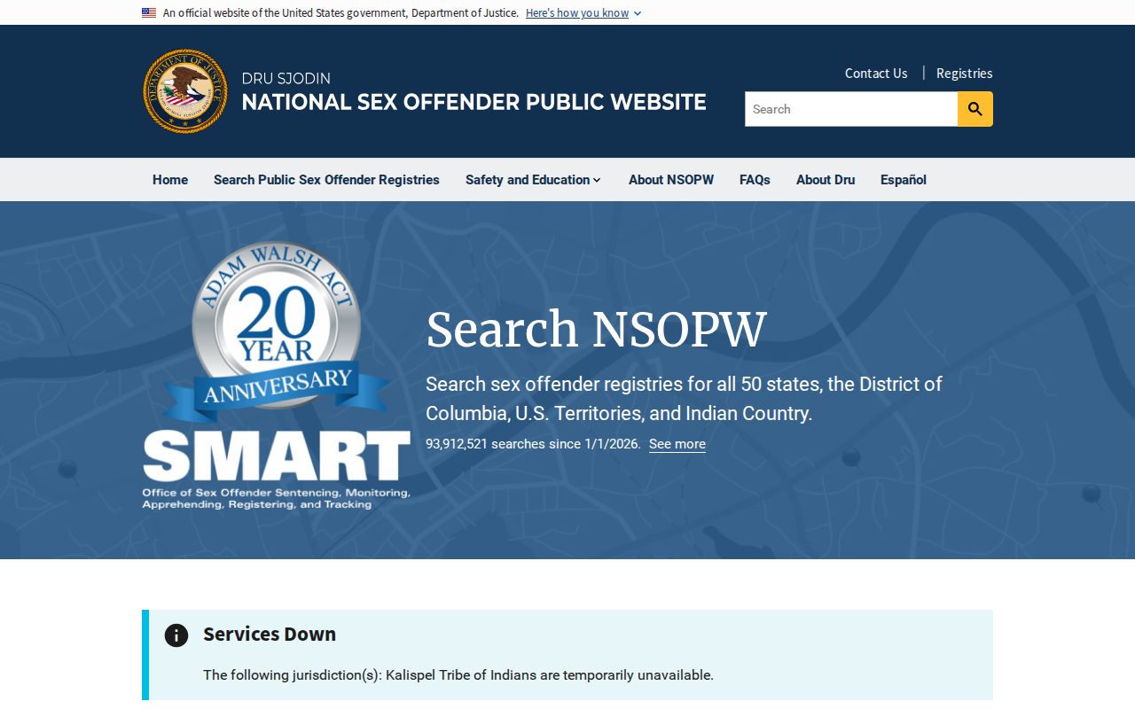Brewster County sex offender search through the national NSOPW registry